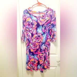 Lilly Pulitzer Preston Dress in Nauti Navy with Tie Sleeves